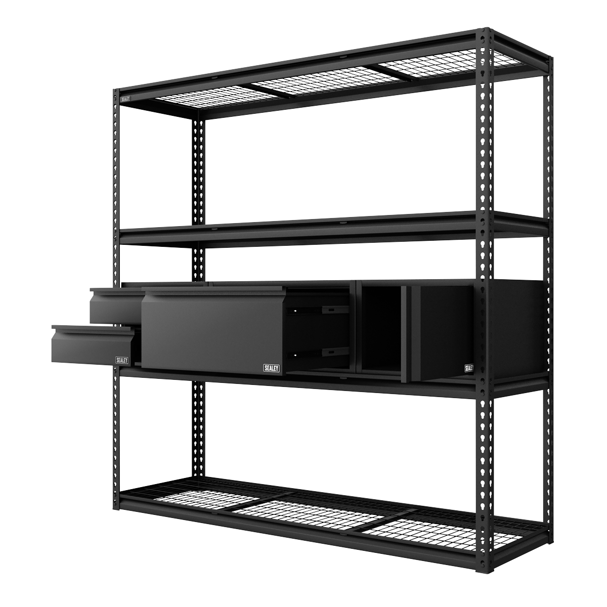 Sealey Heavy-Duty Modular Racking Kit With 3 Storage Units Heavy Duty APMRCOMBO1