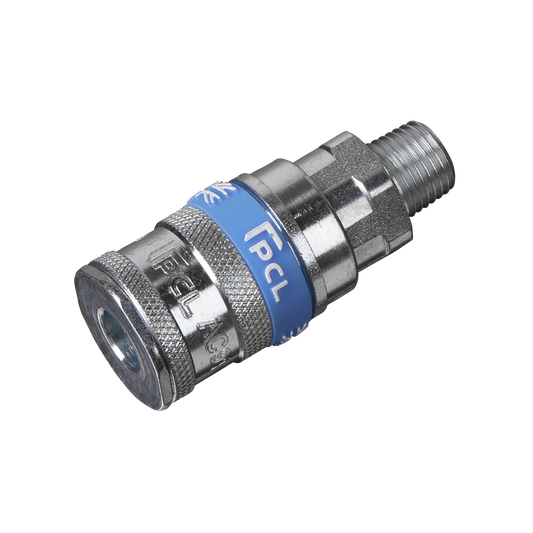 Sealey Coupling Body Male Slim Profile 1/4" BSPT 100 PSI 35-43 CFM Silver AC16