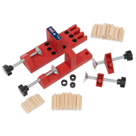 Sealey Universal Dowelling Jig Set Includes Aluminium Dowelling Jig DJ01