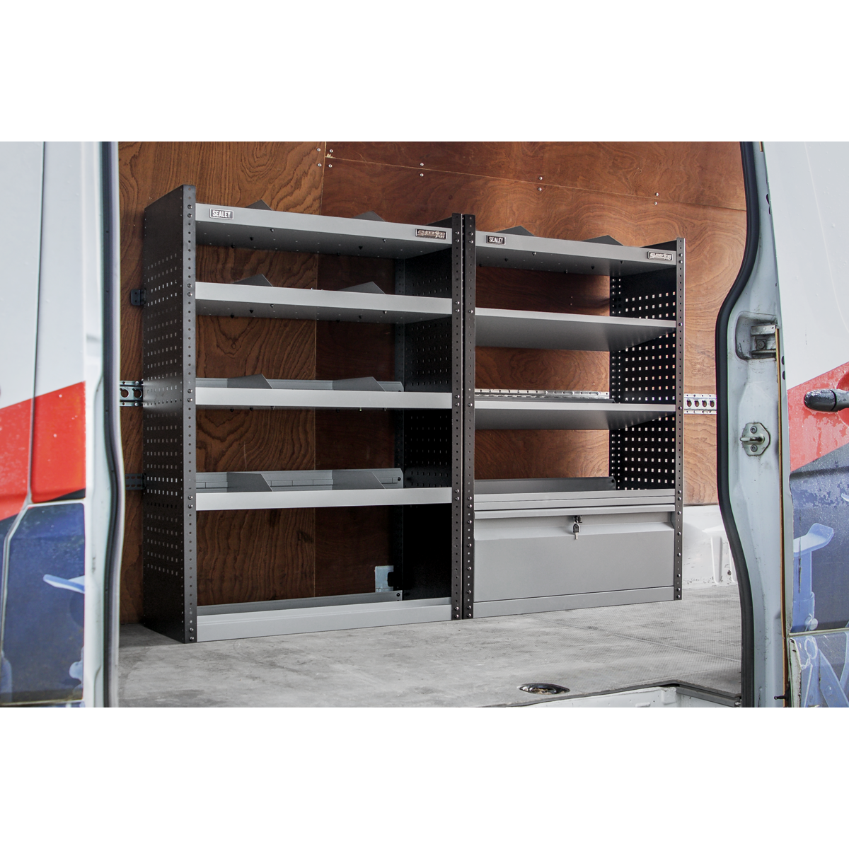 Sealey Modular Slanted Shelf Van Tool Storage Unit Robust Steel 925mm APMSV02