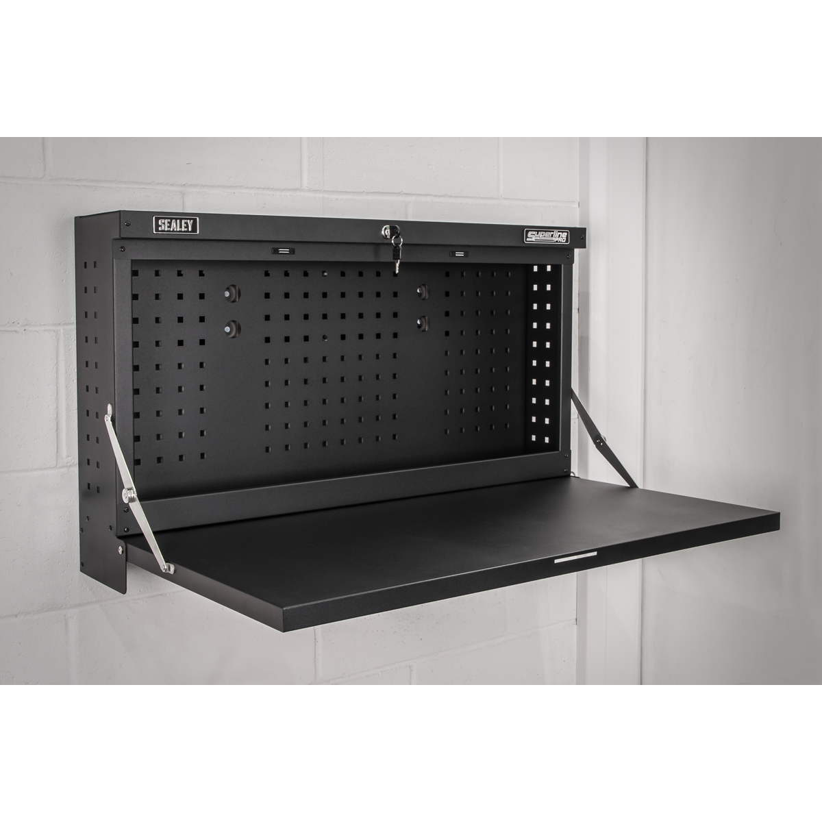 Sealey Wall Mounted Foldable Workbench 914mm x 620mm x 560mm Lockable APWMW01