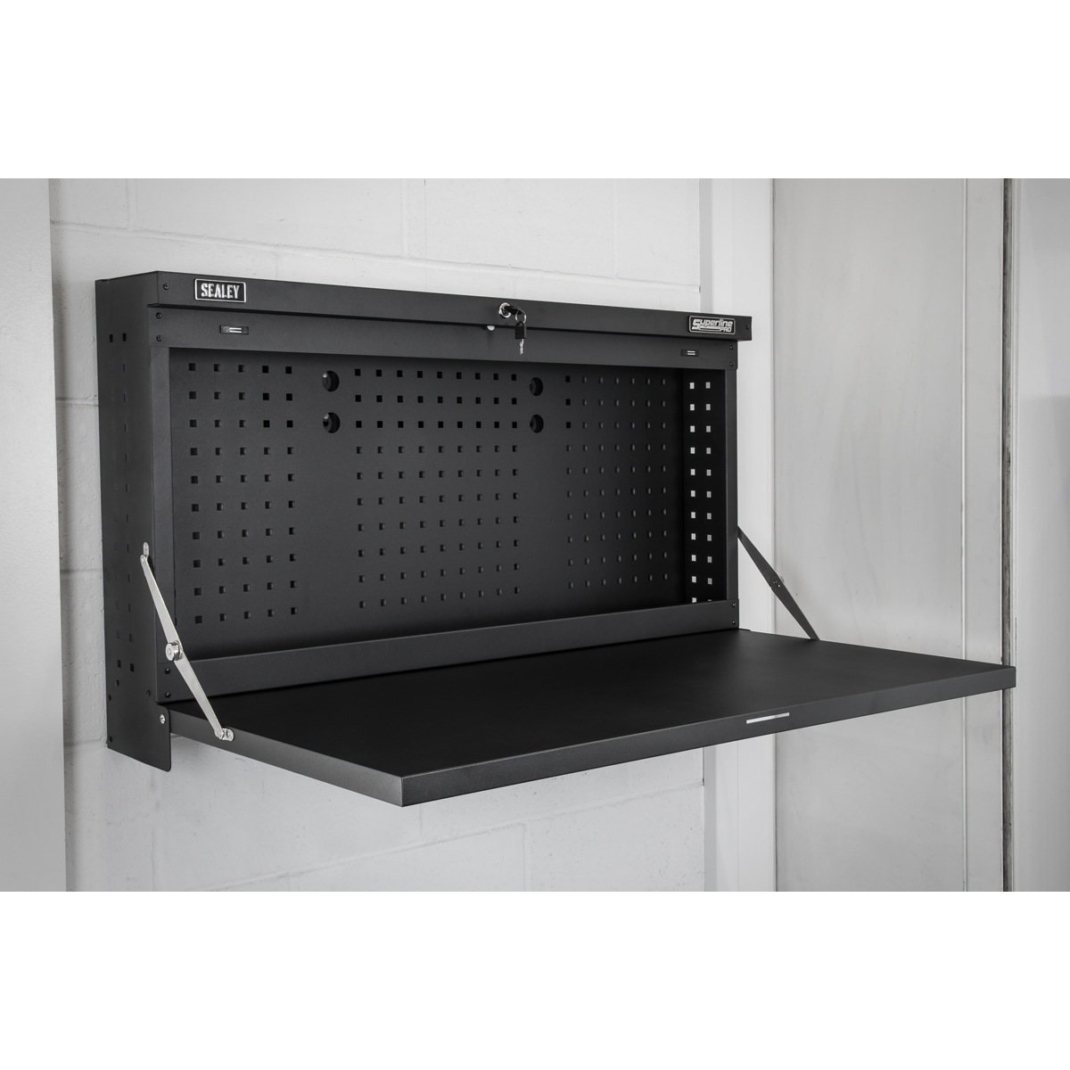 Sealey Wall Mounted Foldable Workbench 1100mm x 670mm x 610mm Lockable APWMW02