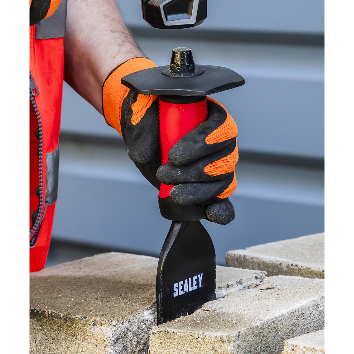 Sealey 75 x 225mm Brick Bolster With Grip Black Powder Coated BS 3066 BB02G