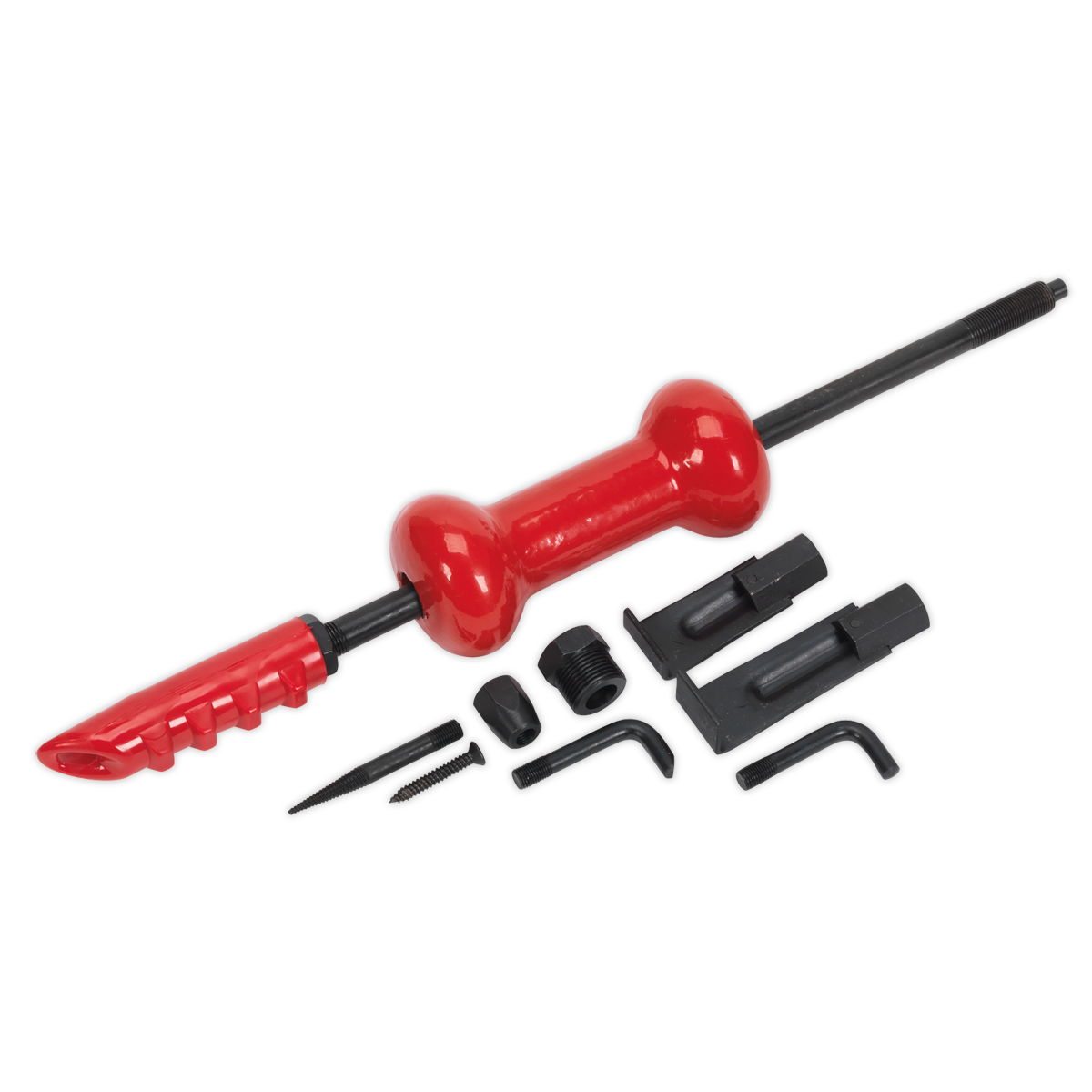 Sealey Slide Hammer Kit With Comfortable Rubber Grip Handle 9 Pieces 2.1kg DP945