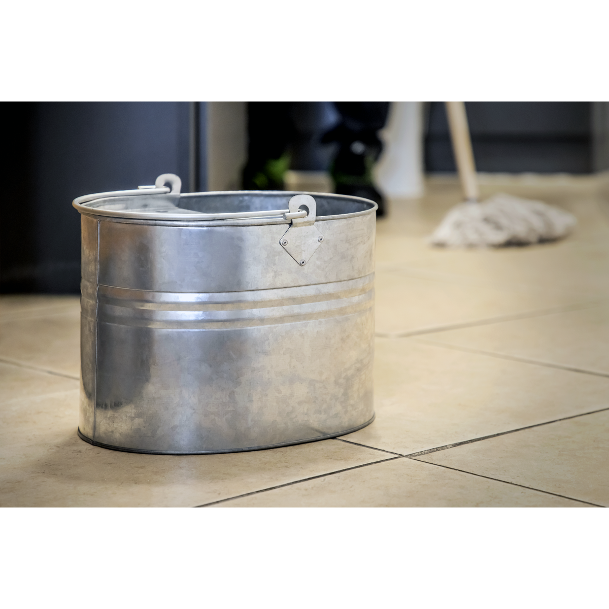 Sealey Mop Bucket from Heavy Duty Galvanized Steel With Carry Handle 13L BM08