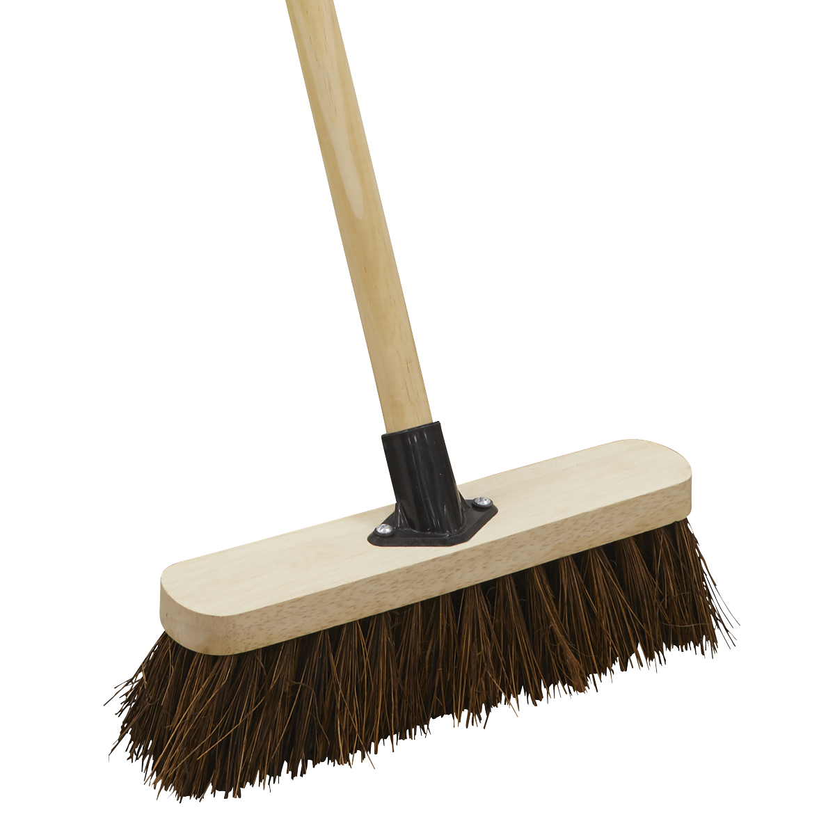 Sealey Broom 300mm Stiff Hard Bristle + Handle Bracket For Indoor Outdoor BM12H