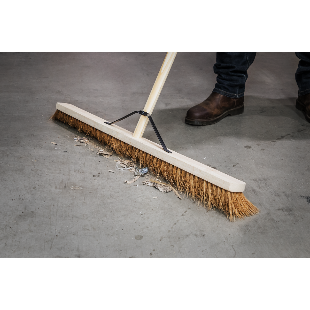 Sealey Broom 36" 900mm Stiff Soft Bristle Sweeper For Indoor & Outdoor BM36S