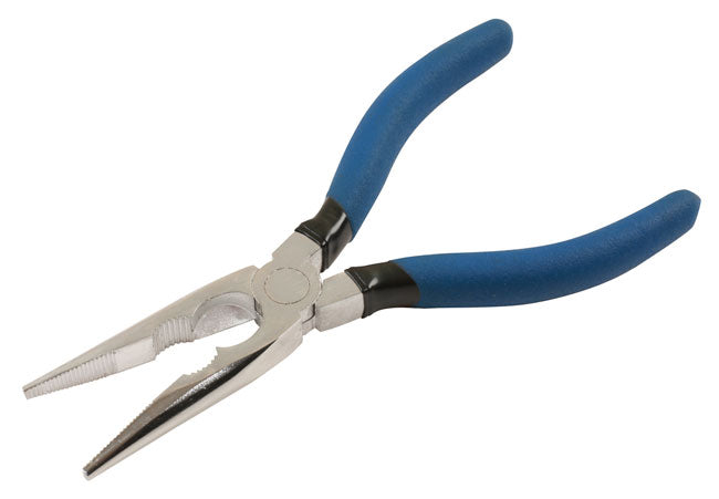 LASER 4817 Long Nose Flat Pliers 150mm Chromed Nickel Serrated Jaws Wire Cutter