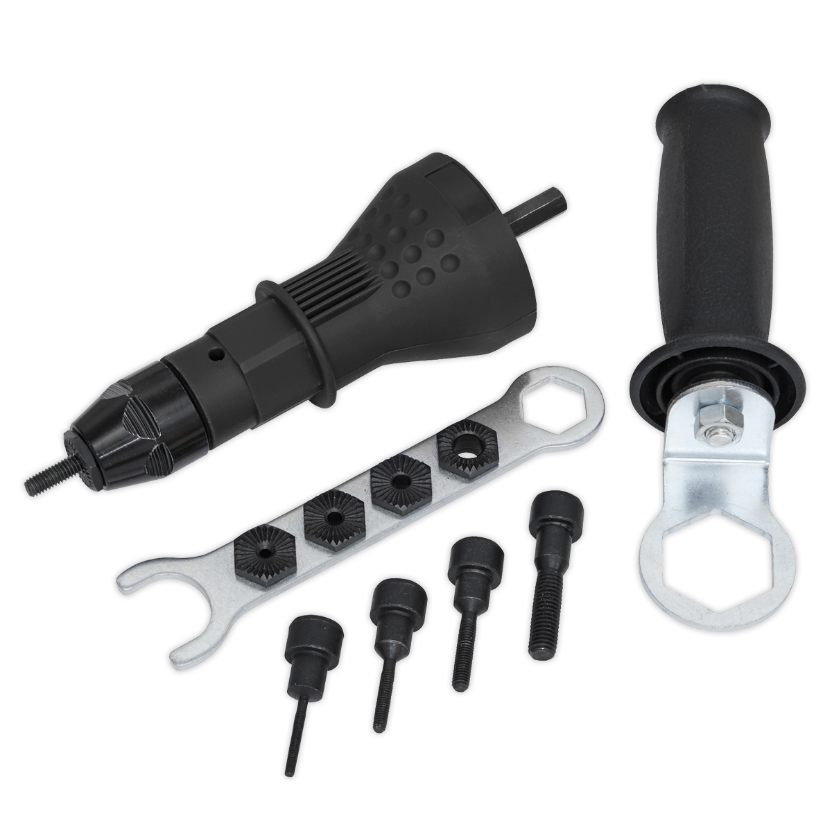 Sealey Rivet Nut Adaptor Drill Powered 1000 RPM 15Nm M3 M4 M5 M6 M8 DRA02