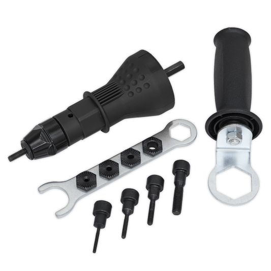Sealey Rivet Nut Adaptor Drill Powered 1000 RPM 15Nm M3 M4 M5 M6 M8 DRA02