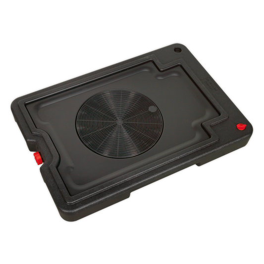 Sealey Oil Fluid Drainer Low Profile Design With Four Castors 30L DRP011