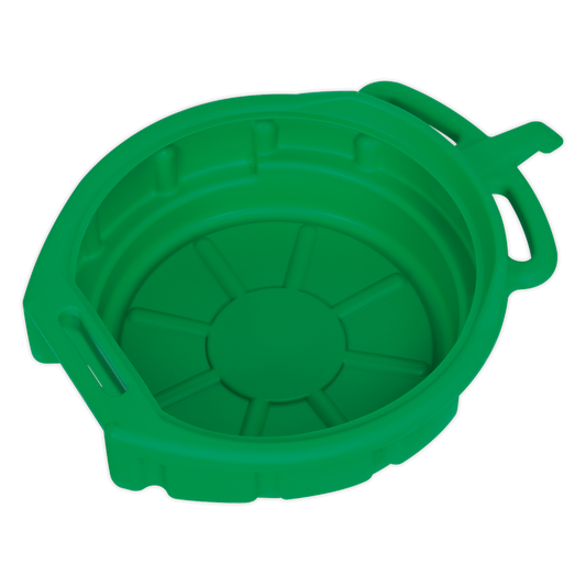 Sealey Antifreeze Fluid Drain Pan With Large Handles 17L Ø460mm - Green DRP04