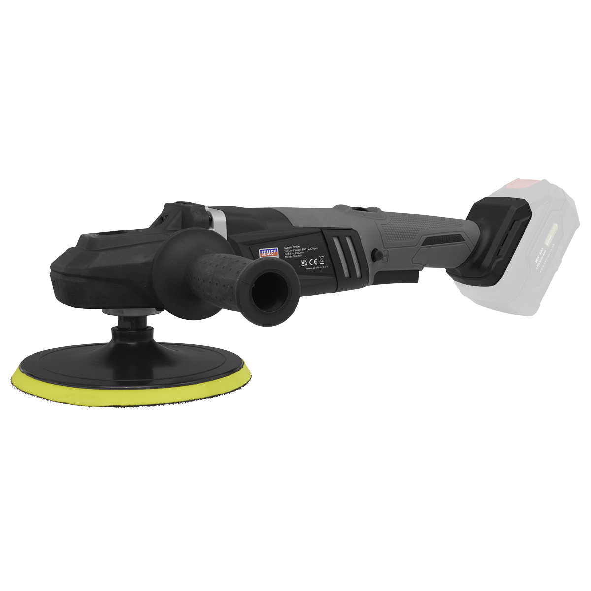 Sealey 20V 4Ah SV20 Series Ø180mm Brushless Rotary Polisher Kit CP20VRPXKIT1