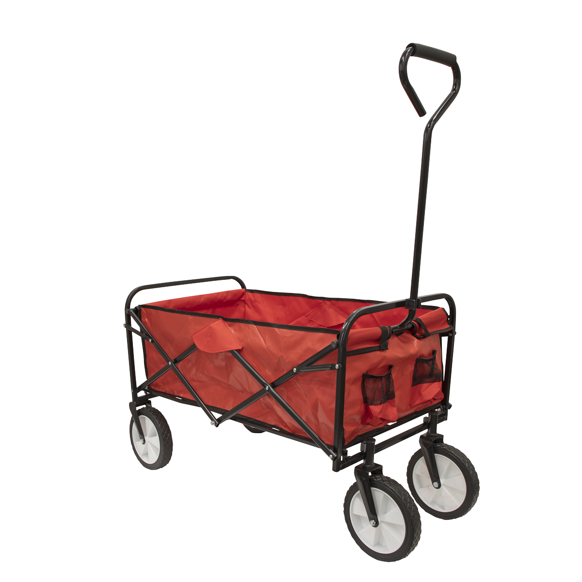 Sealey 70kg Foldable Canvas Trolley With Collapsible Frame - Red CST802