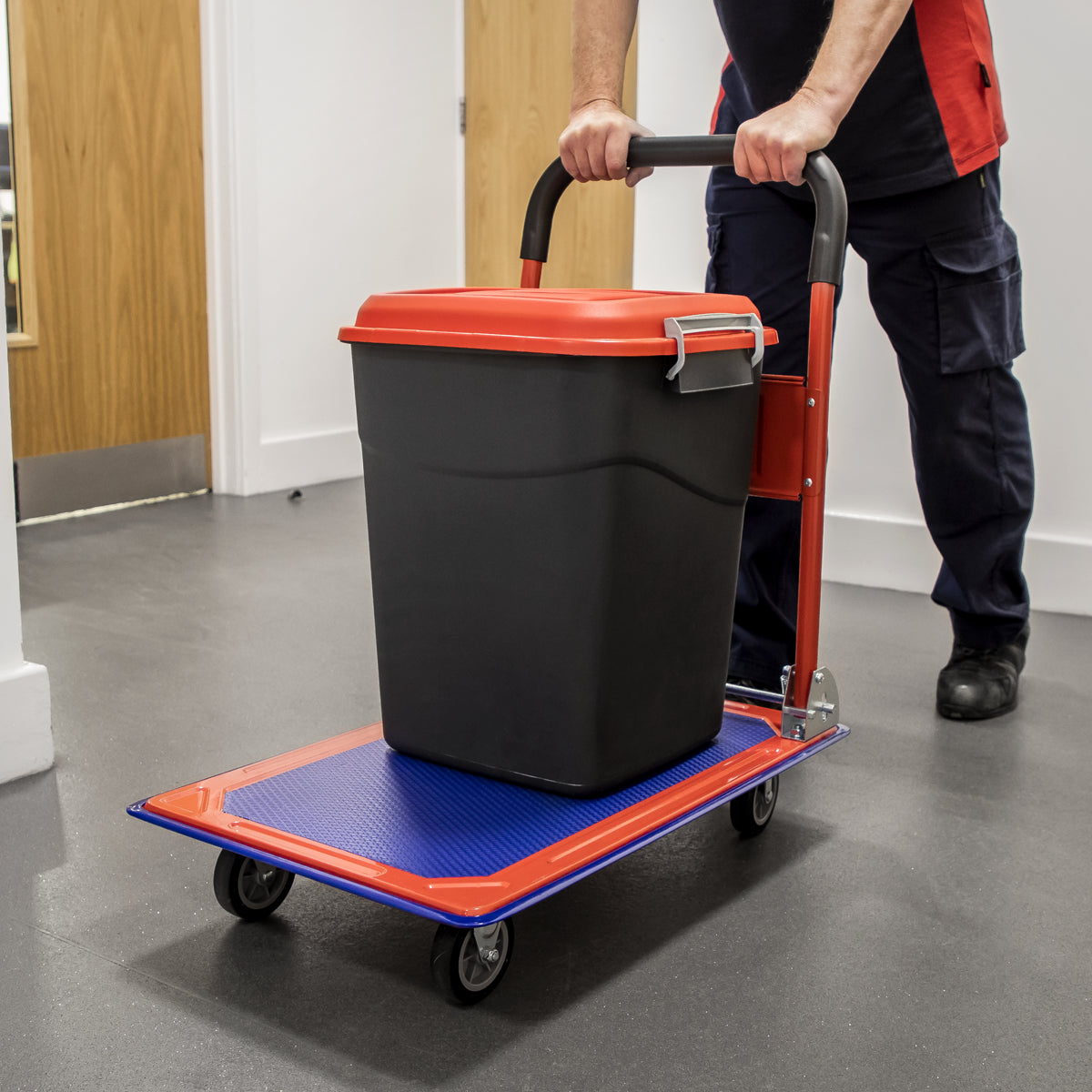 Sealey Rigid Platform Truck With Rubberised Deck & Castors 150kg Capacity CST991