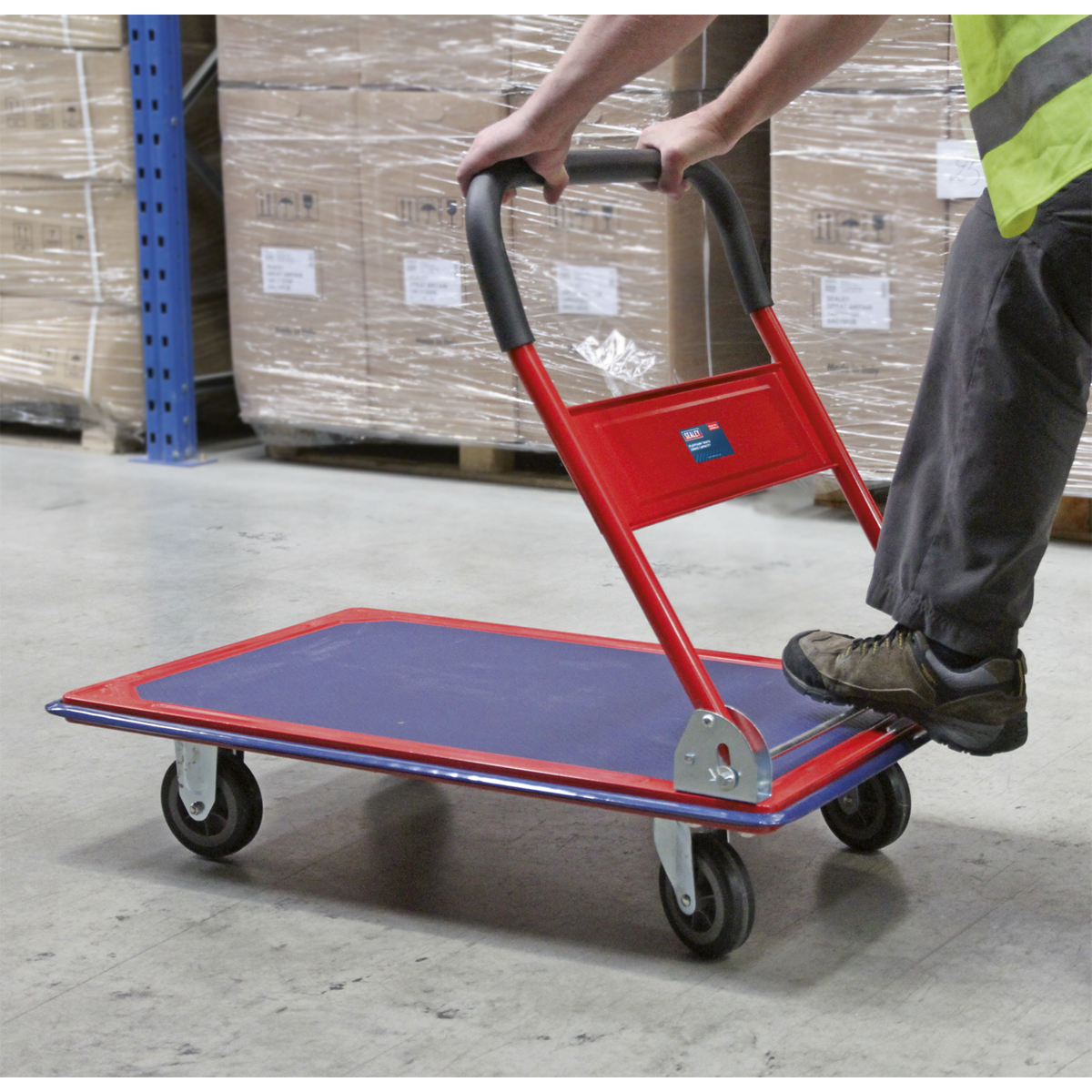 Sealey Rigid Platform Truck With Rubberised Deck & Castors 300kg Capacity CST992