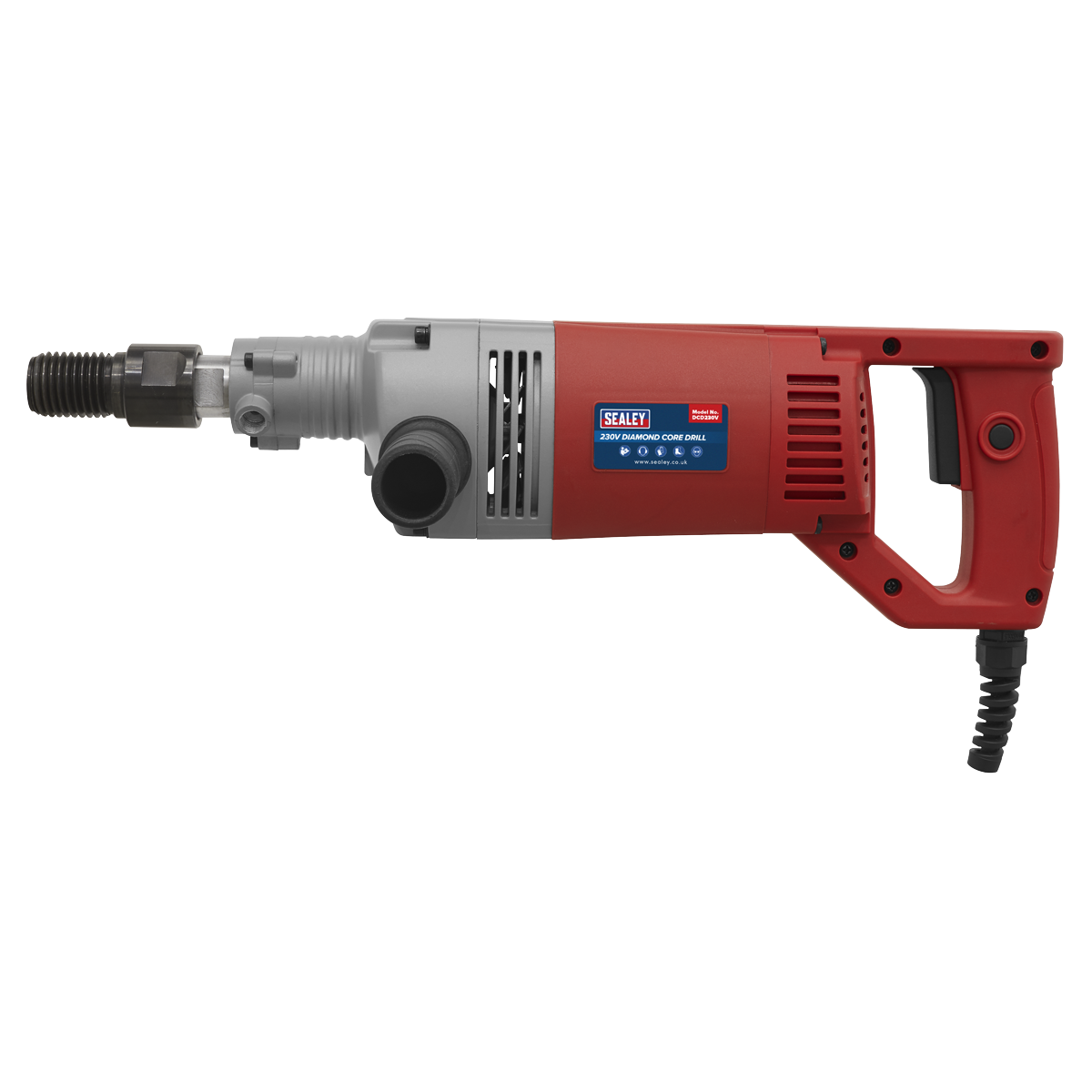 Sealey 230V Compact Lightweight Diamond Core Drill With Side Handles DCD230V