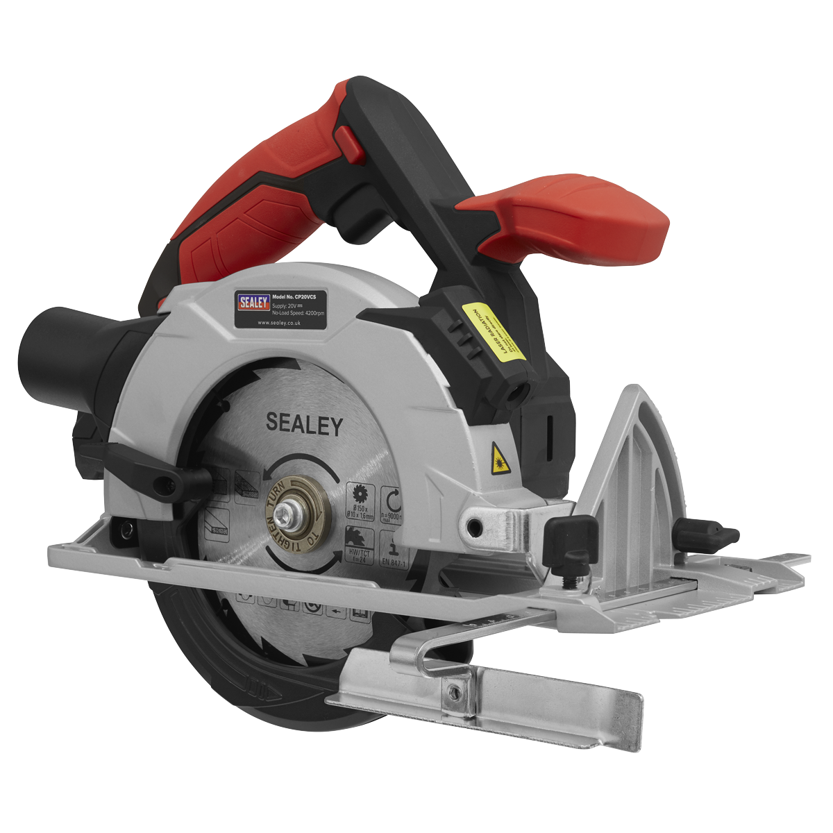Sealey 20V SV20 Series Ø150mm Lightweight Circular Saw - Body Only CP20VCS