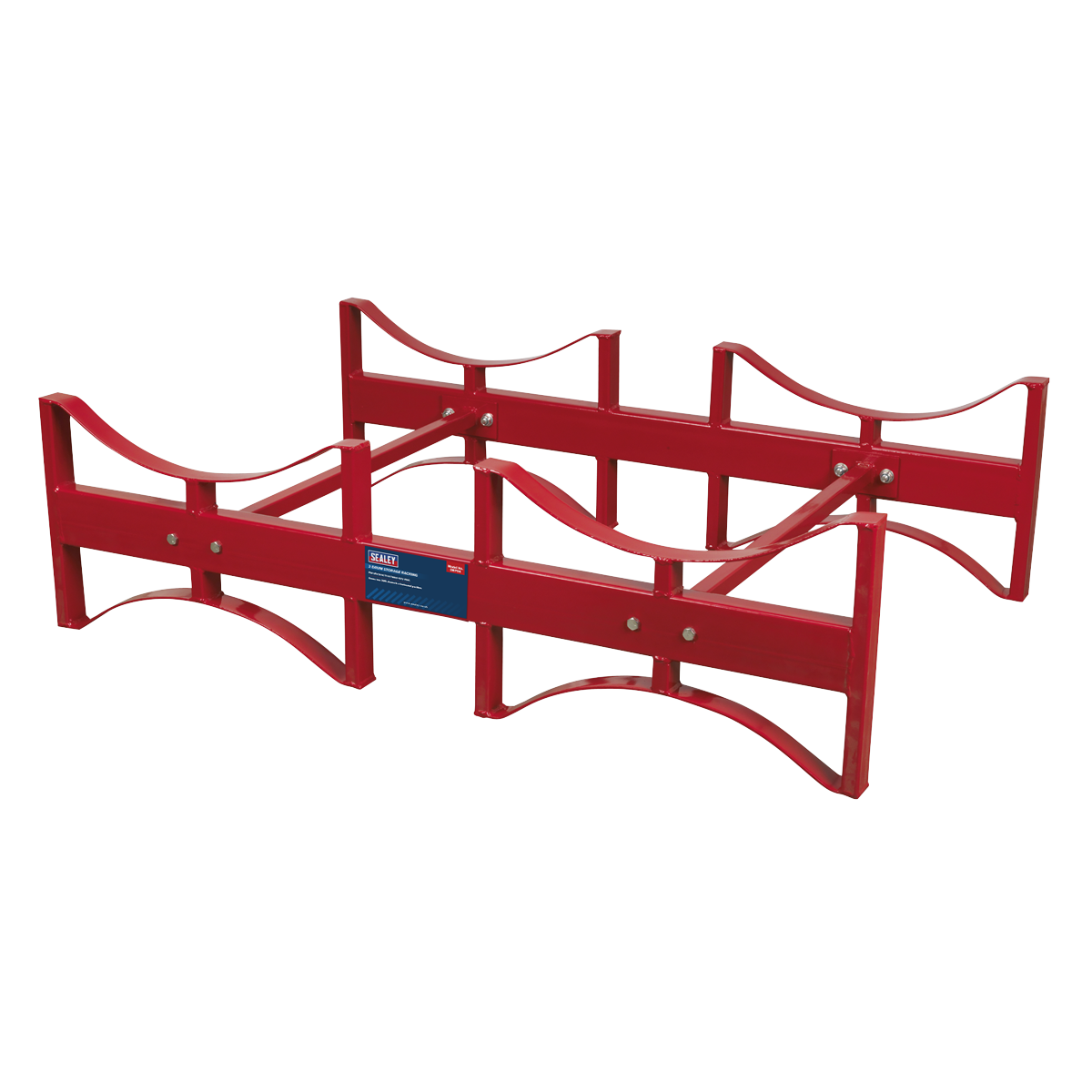 Sealey 2 Drum Storage Racking For 2 x 205 Litres Heavy Duty Steel - Red DRP34