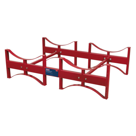 Sealey 2 Drum Storage Racking For 2 x 205 Litres Heavy Duty Steel - Red DRP34