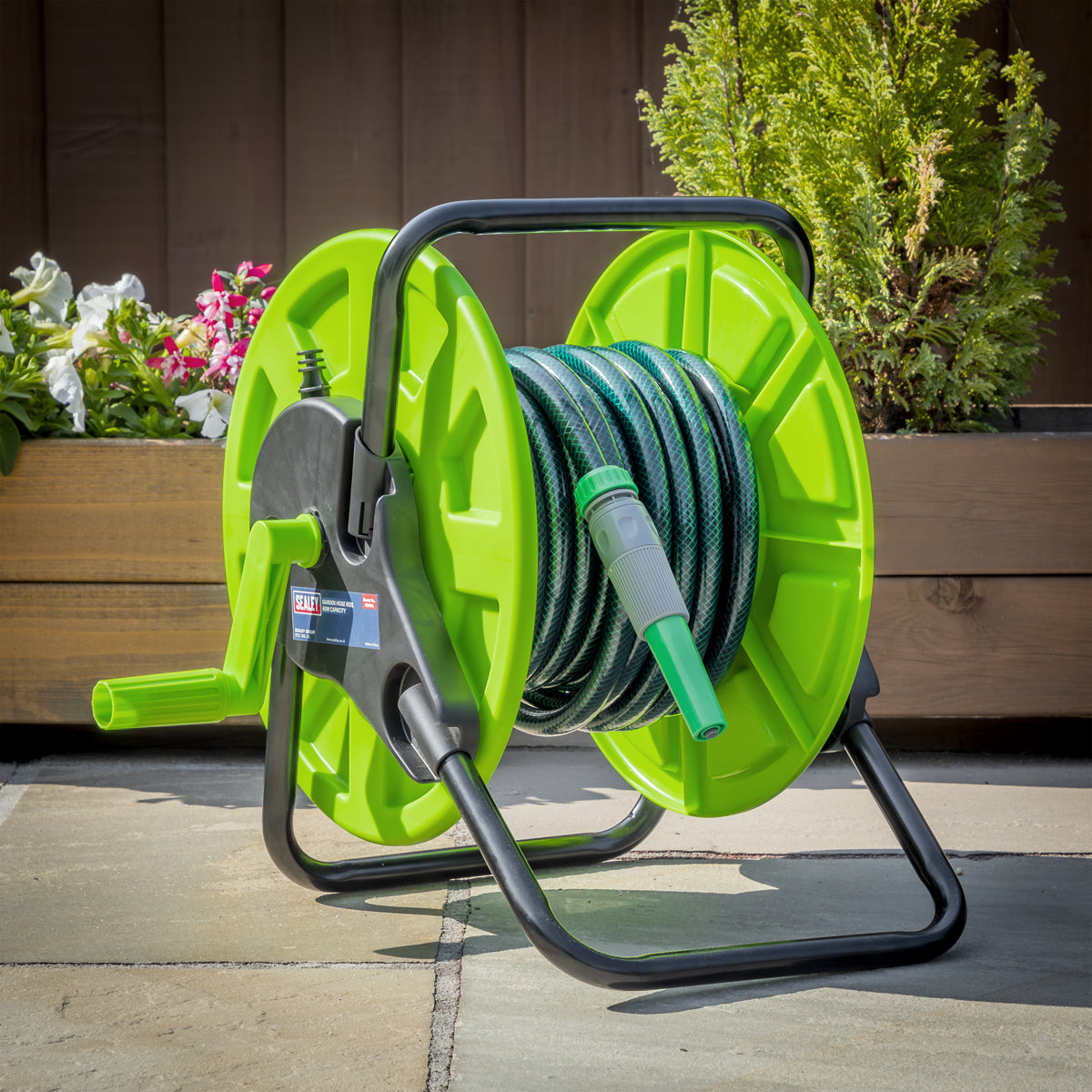 Sealey Garden Hose Reel 60m Capacity Durable Lightweight Easy To Wind GH60A