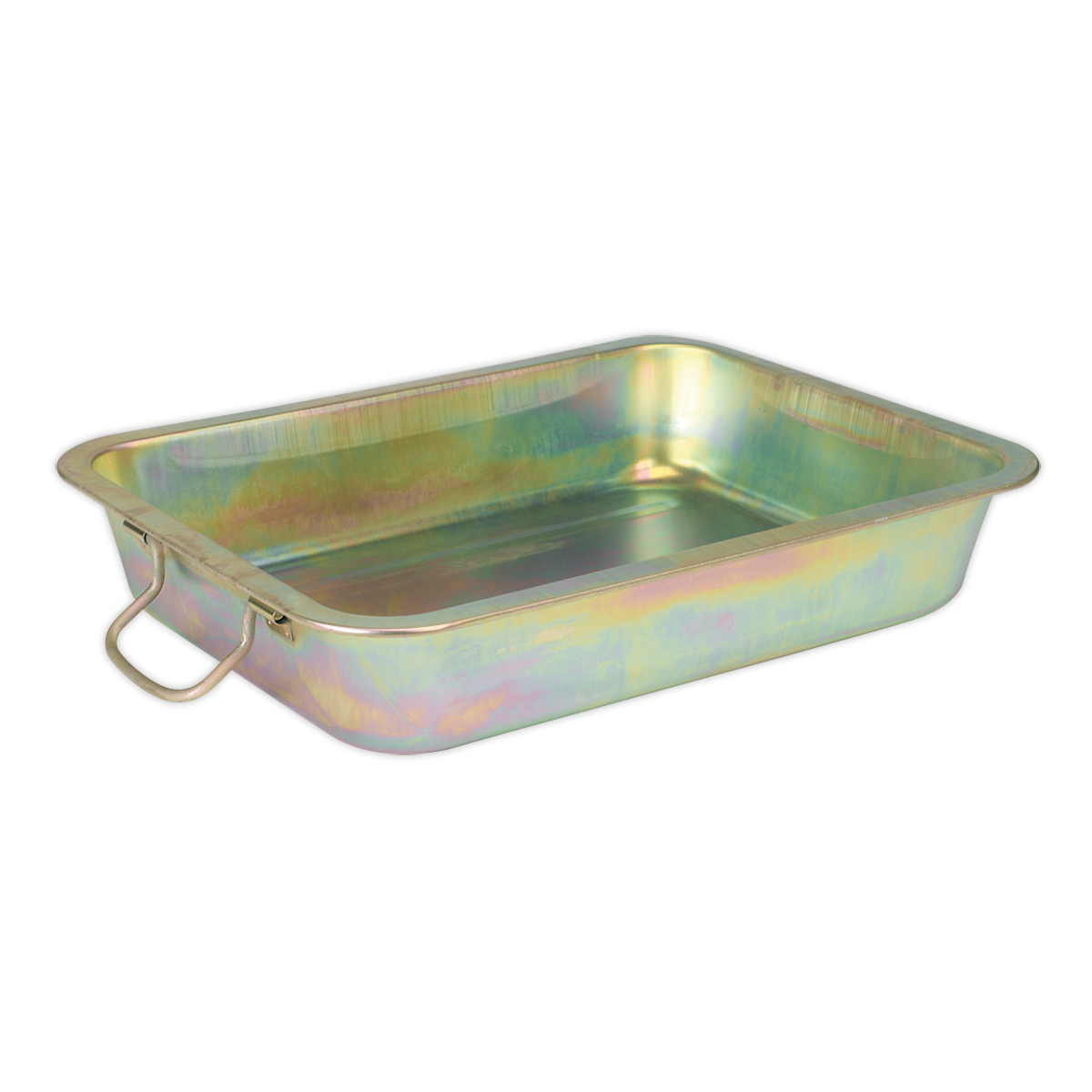 Sealey Metal Drain Pan Zinc Plated 12 Litres 489 x 371 x 91mm - Silver DRPM2
