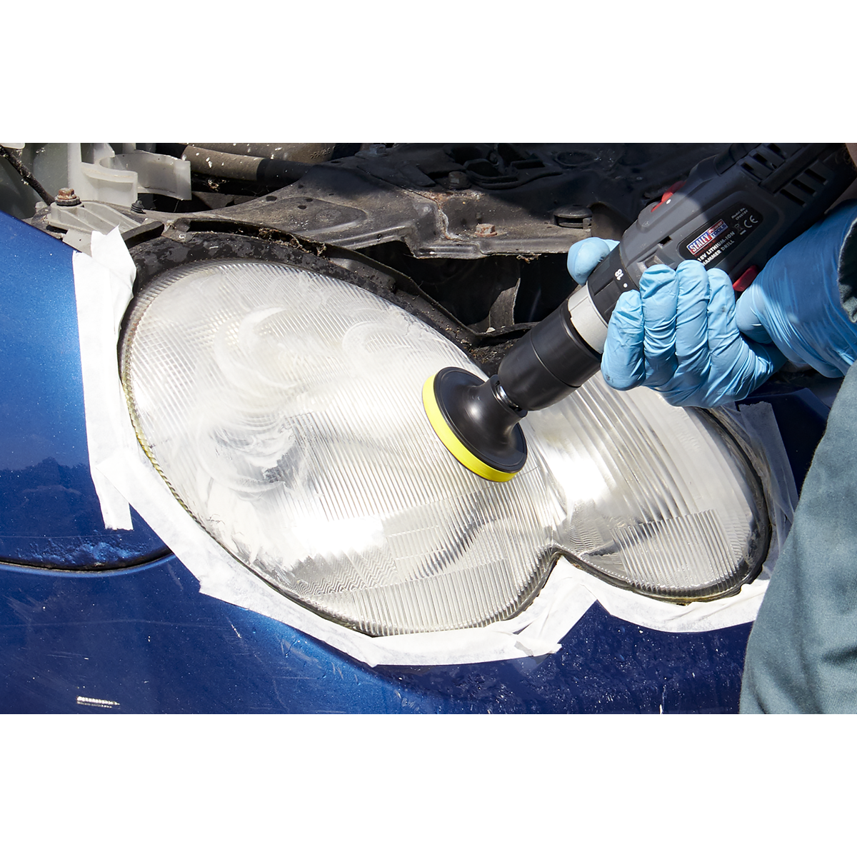 Sealey Headlight Restoration Kit With Drill Adaptor & Polishing Paste HRK01