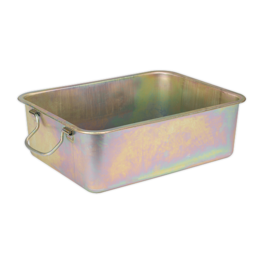 Sealey Metal Drain Pan Zinc Plated Capacity 16 Litres 432 x 331 x 143mm DRPM3