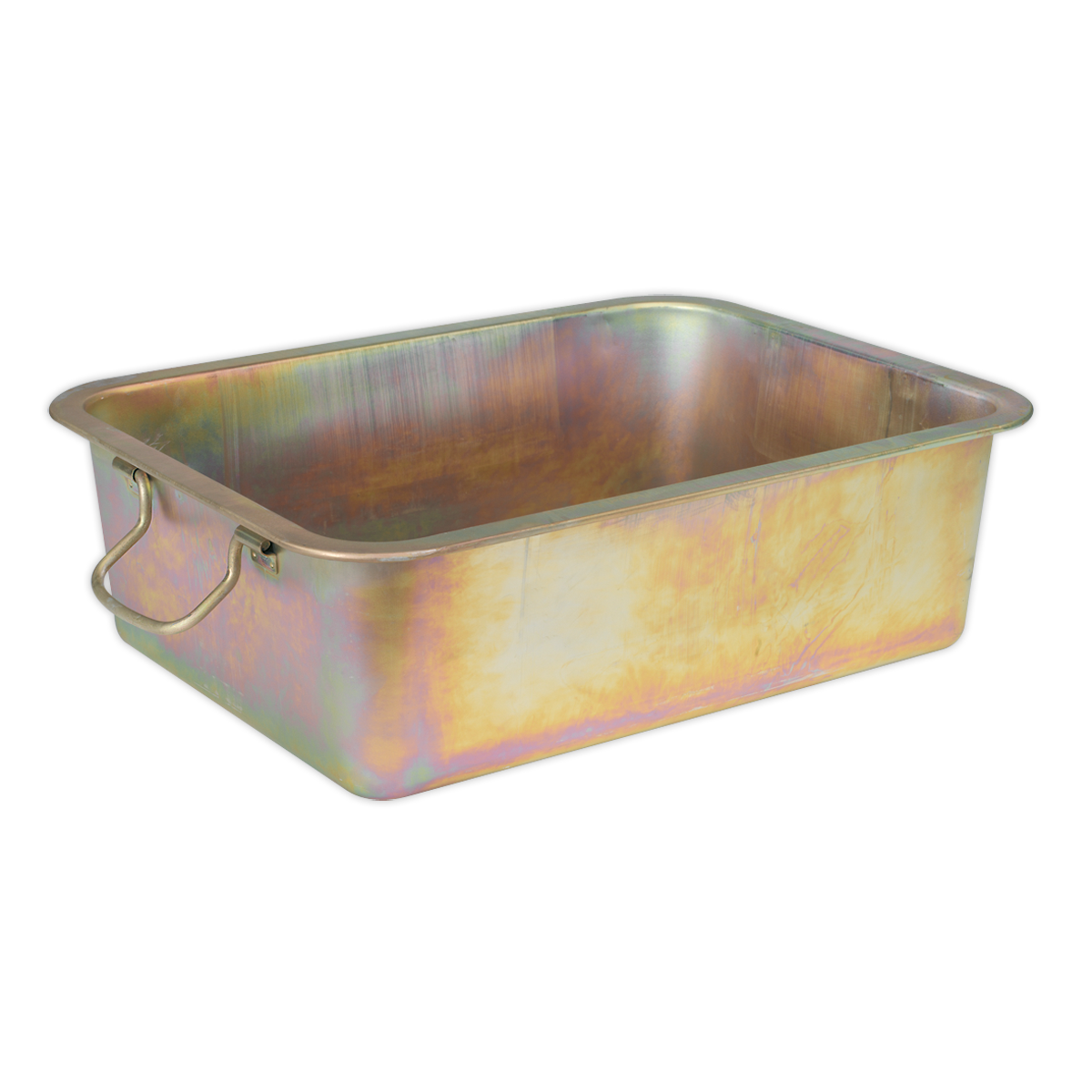 Sealey Metal Drain Pan Zinc Plated 20 Litres 489 x 371 x 153mm - Silver DRPM4