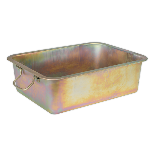 Sealey Metal Drain Pan Zinc Plated 20 Litres 489 x 371 x 153mm - Silver DRPM4