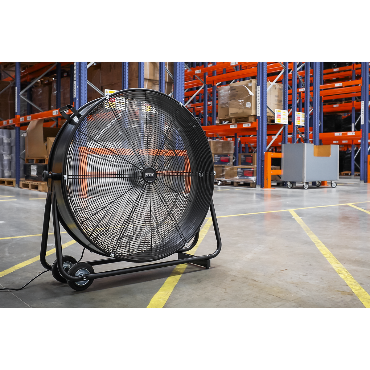 Sealey 30" Industrial High Velocity Drum Fan With 2-Speed 240V Black HVD30