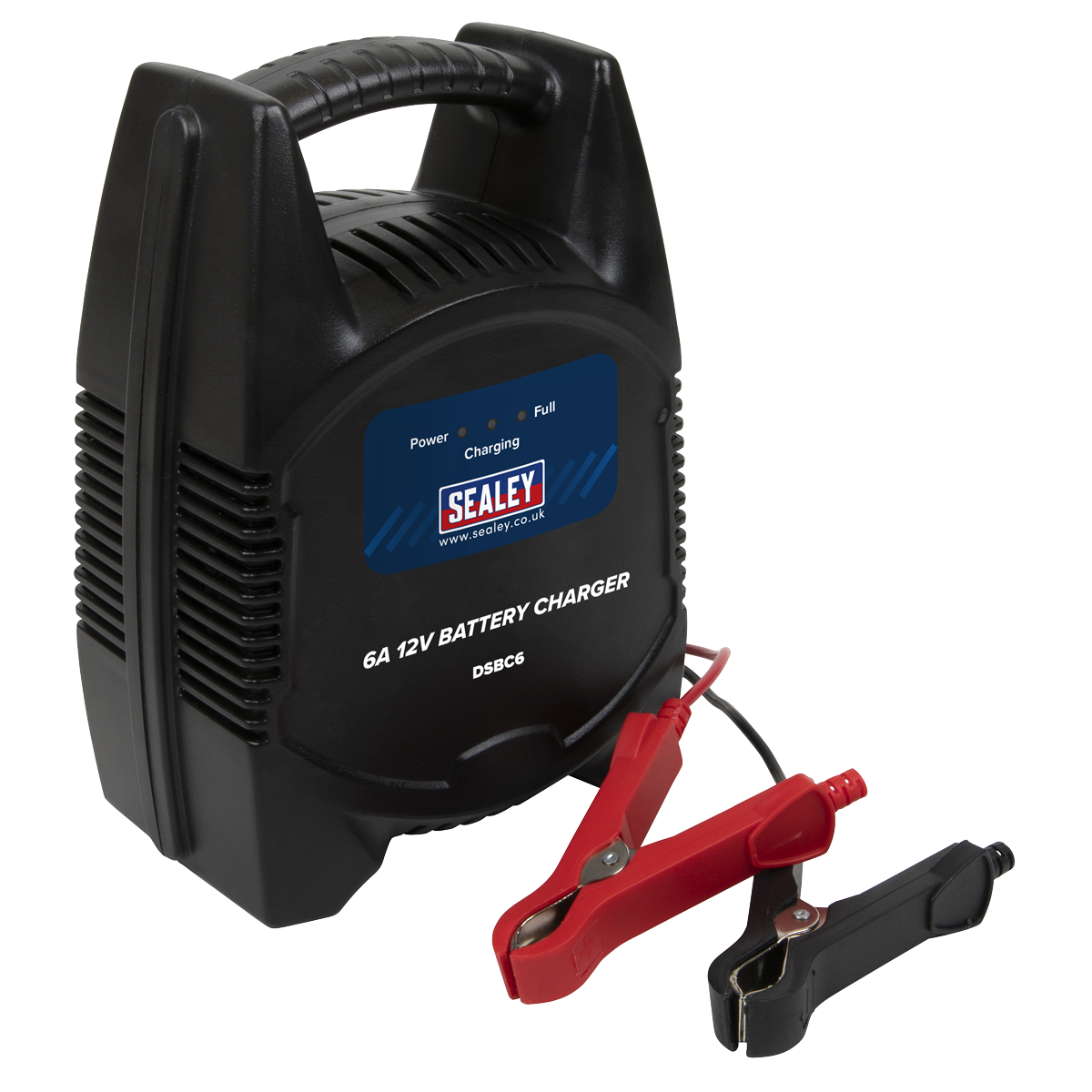 Sealey Battery Charger Composite Housing With Carry Handle 12V 6A 230V DSBC6