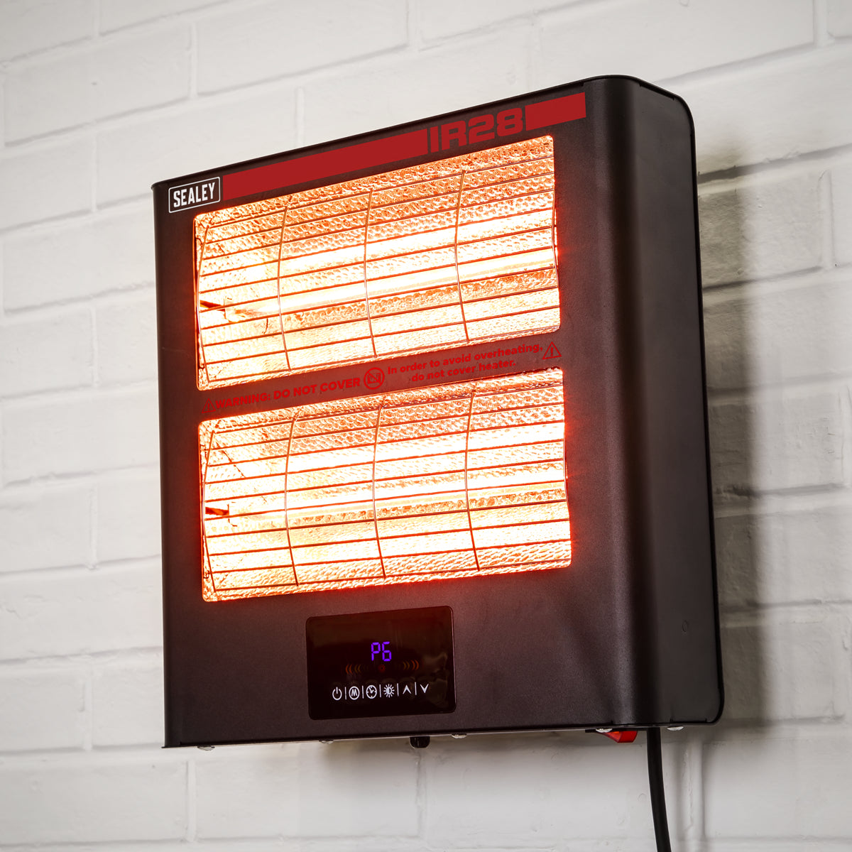 Sealey Wall Mounting Infrared Quartz Heater 2.8kW/230V Easy Installation IR28