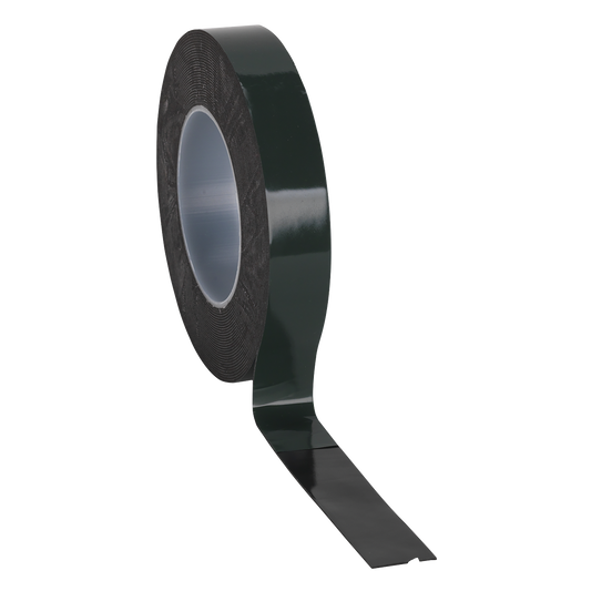 Sealey Double Sided Adhesive Foam Tape 25mm x 10m Green Backing DSTG2510