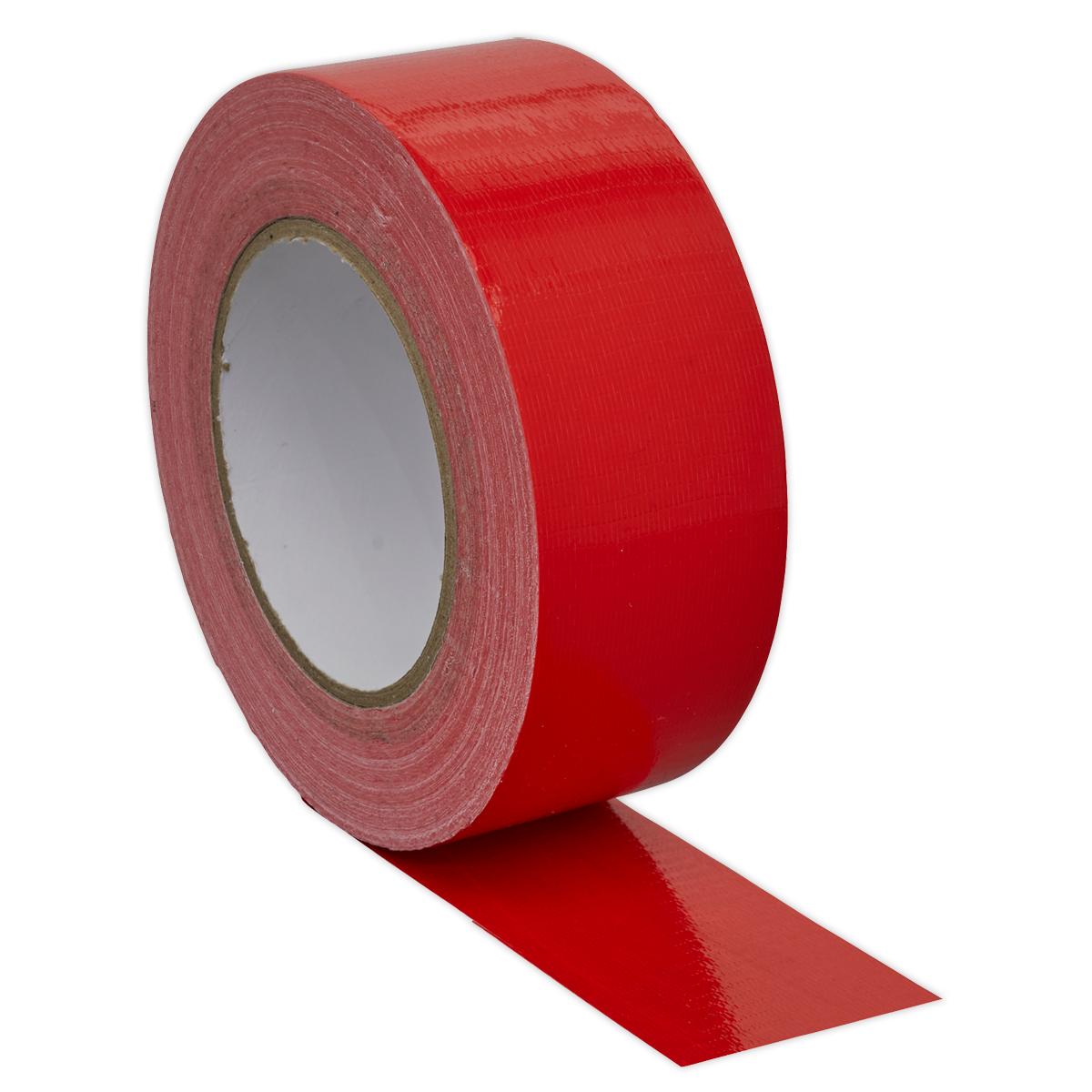 Sealey Duct Tape 50mm x 50m Red Gloss Finish Moisture Resistant Seal DTR