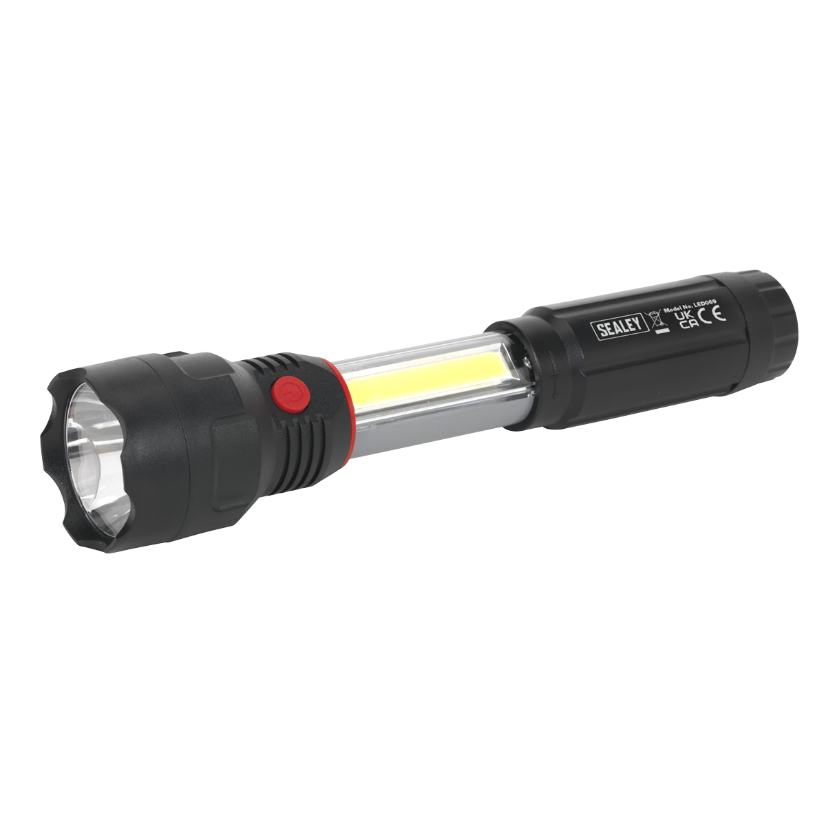 Sealey Torch/Inspection Twin Function Light 3W LED + 3W COB LED - Black LED069