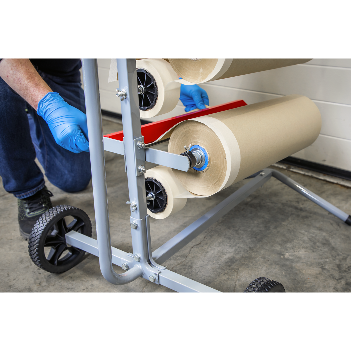 Sealey Masking Paper Dispenser 2x 300mm & 2x 450mm Tree Multiple Sizes Easy Load