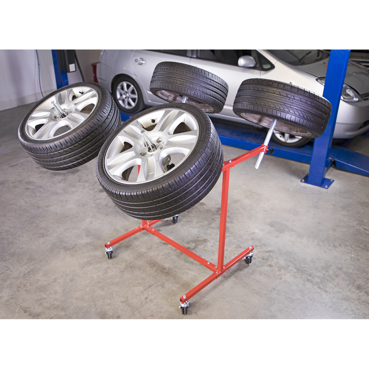 Sealey Alloy Wheel Painting/Repair Stand Heavy Duty - 4 Wheel Capacity MK71