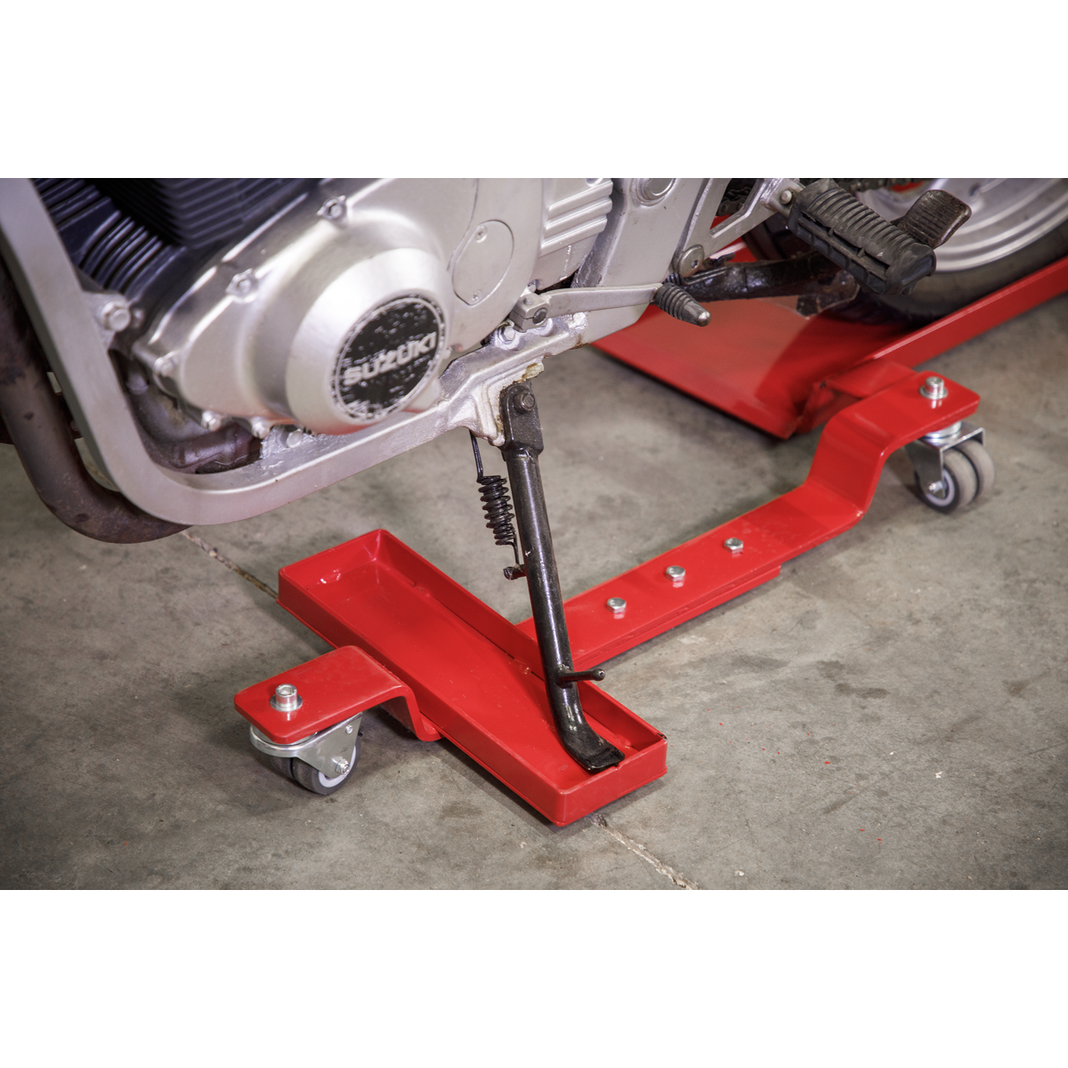 Sealey Motorcycle Dolly Rear Wheel Side Stand Type With Pivoting MS0630