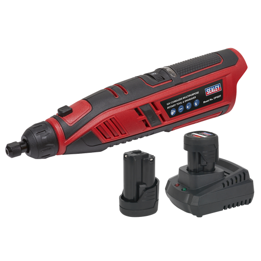 Sealey Multipurpose Cordless Rotary Tool & Engraver Kit 49 Pieces 12V CP1207KIT
