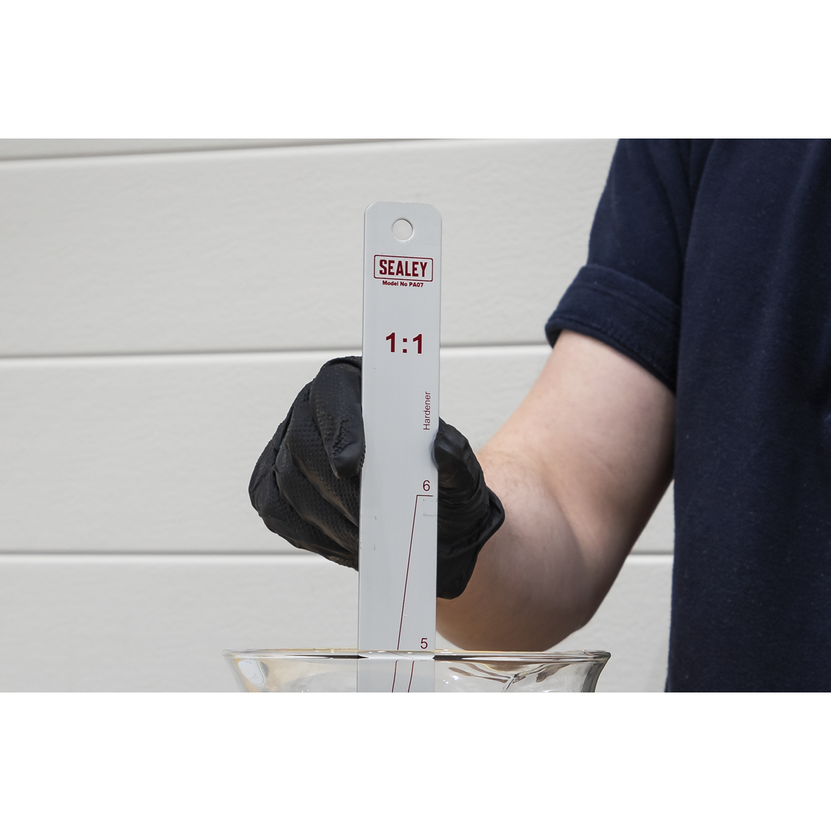 Sealey Aluminium Paint Measuring Stick 1:1 3:1 Ratio Double Side Design PA07
