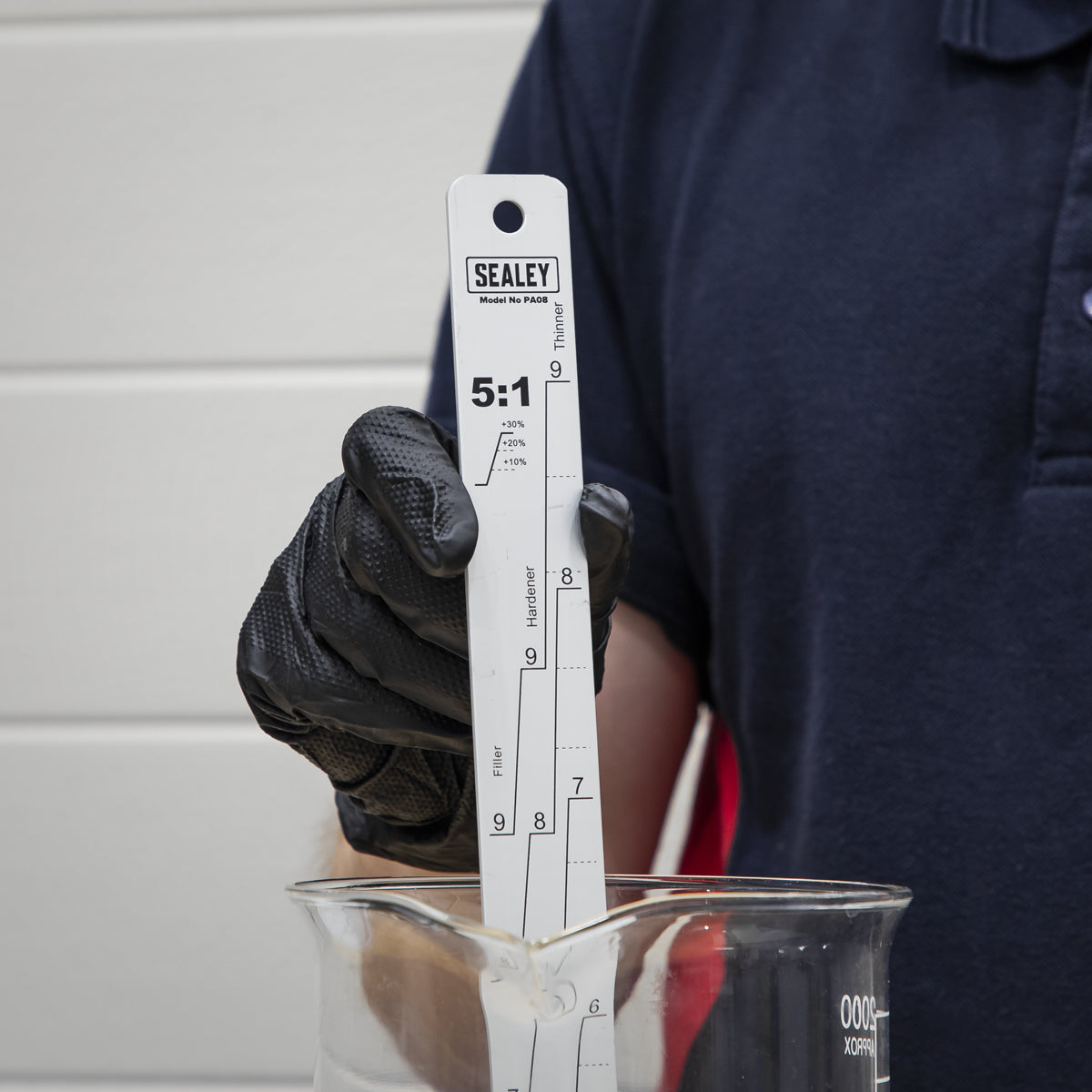 Sealey Aluminium Paint Measuring Stick 5:1 5:3 Ratio Double Side Design PA08