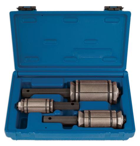 LASER 4861 Exhaust Expander Set 3 Pieces Kit For Mild Steel Pipes 30-87 mm