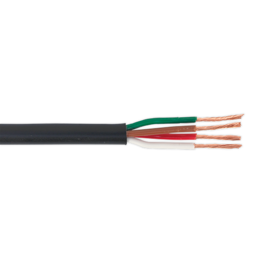 Sealey 30m 24/0.20mm 4-Core Thin Wall Automotive Cable - Black AC24204CTH