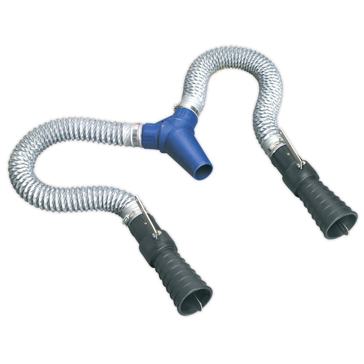 Sealey Exhaust Hose Adaptor For Twin Pipes Ø65-90mm Male Taper 1.4m EFS07DE