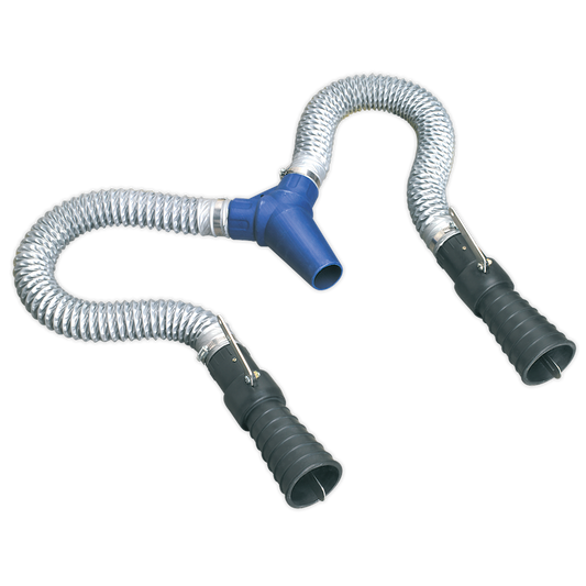 Sealey Exhaust Hose Adaptor For Twin Pipes Ø65-90mm Male Taper 1.4m EFS07DE