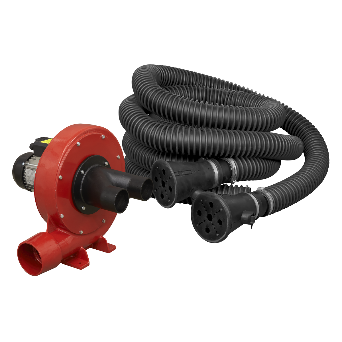 Sealey Exhaust Fume Extraction System 230V - 370W - Twin Duct Red/Black EFS102