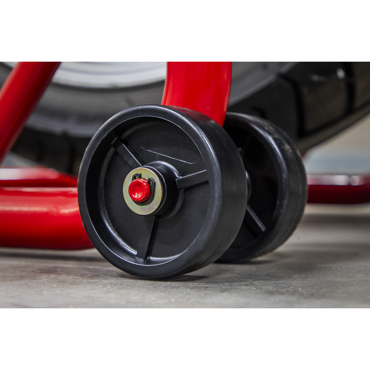 Sealey Universal Rear Paddock Stand With Angle Adjustable Rubber Supports RPS2KD