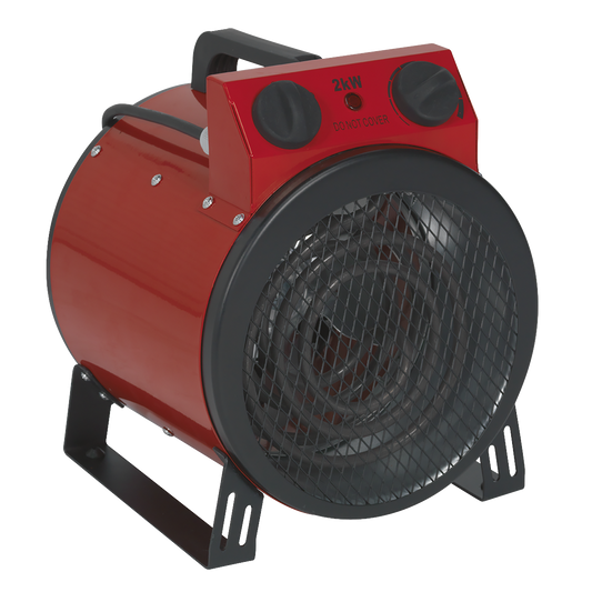 Sealey Industrial Electric Fan Heater With Power Cable & 3-Pin Plug 2kW EH2001