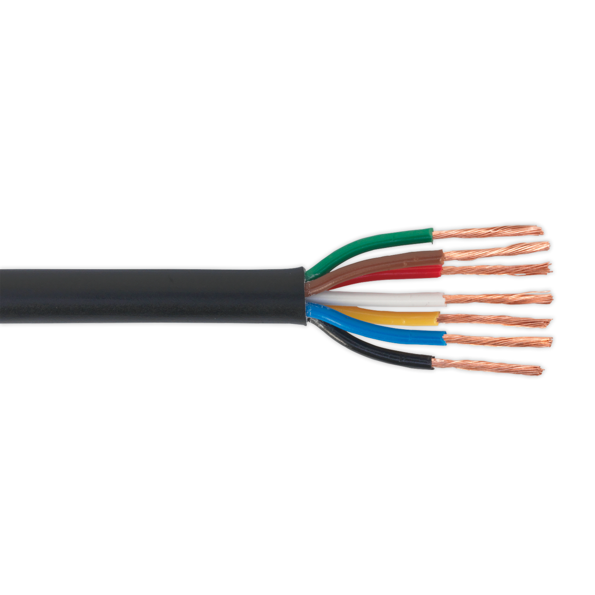 Sealey 30m 24/0.20mm 7-Core Thin Wall Automotive Cable - Black AC24207CTH